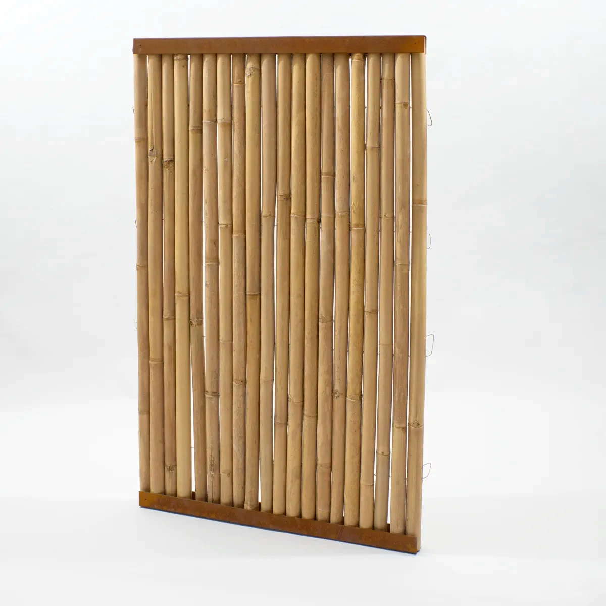 Bamboescherm licht 90x182cm - Cortenstaal 90x180x6cm