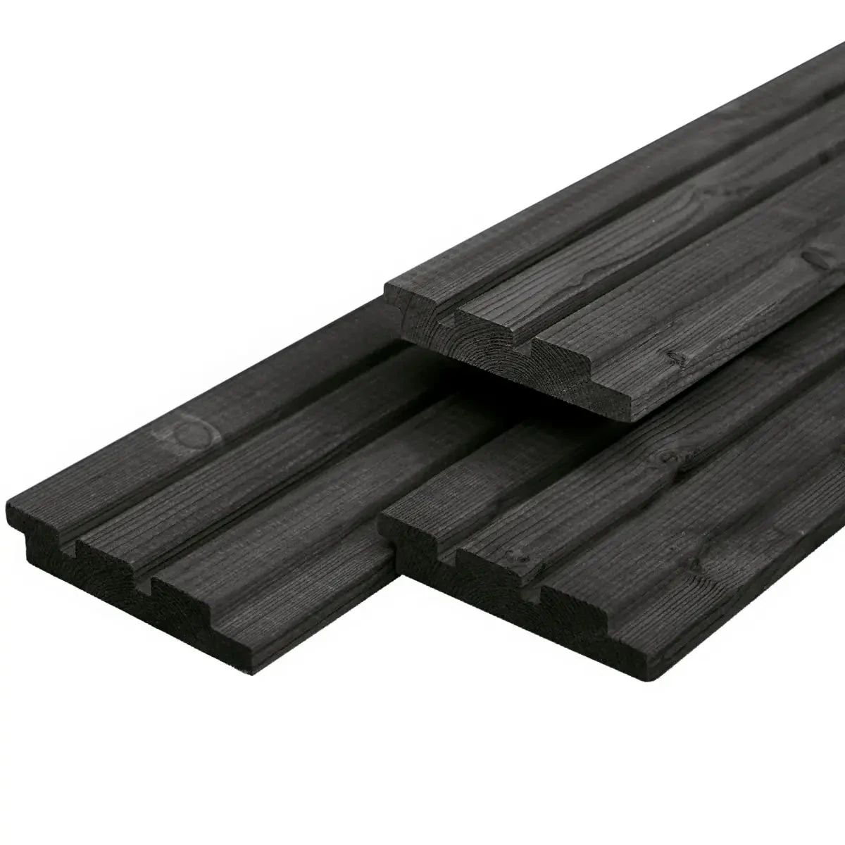 Triple Rhombus Douglas Zwart gespoten Geschaafd 1,9x13x300