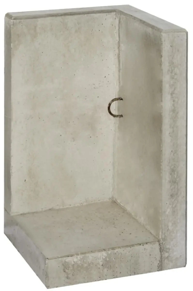 Hoek-L-Elementx10cm Zichtbeton 50x50x50cm Grijs