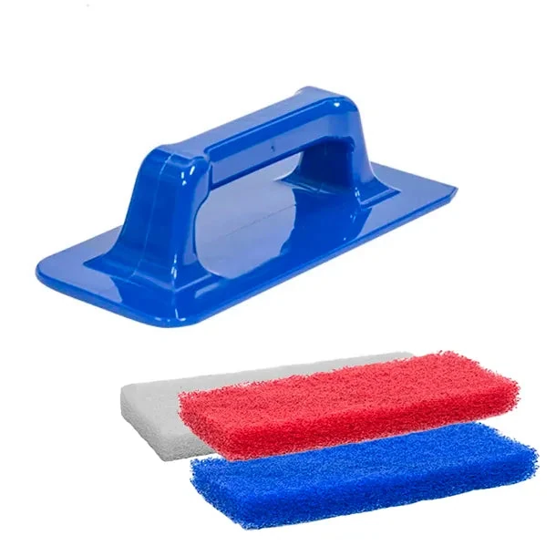 HMK - Handpadhouder 11,5x25cm + schrobpads - SET