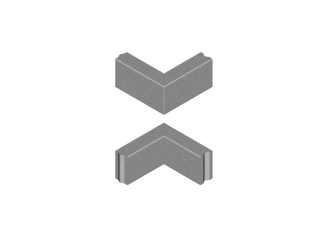 Hoekstuk 10x20 90° 40x20x40cm