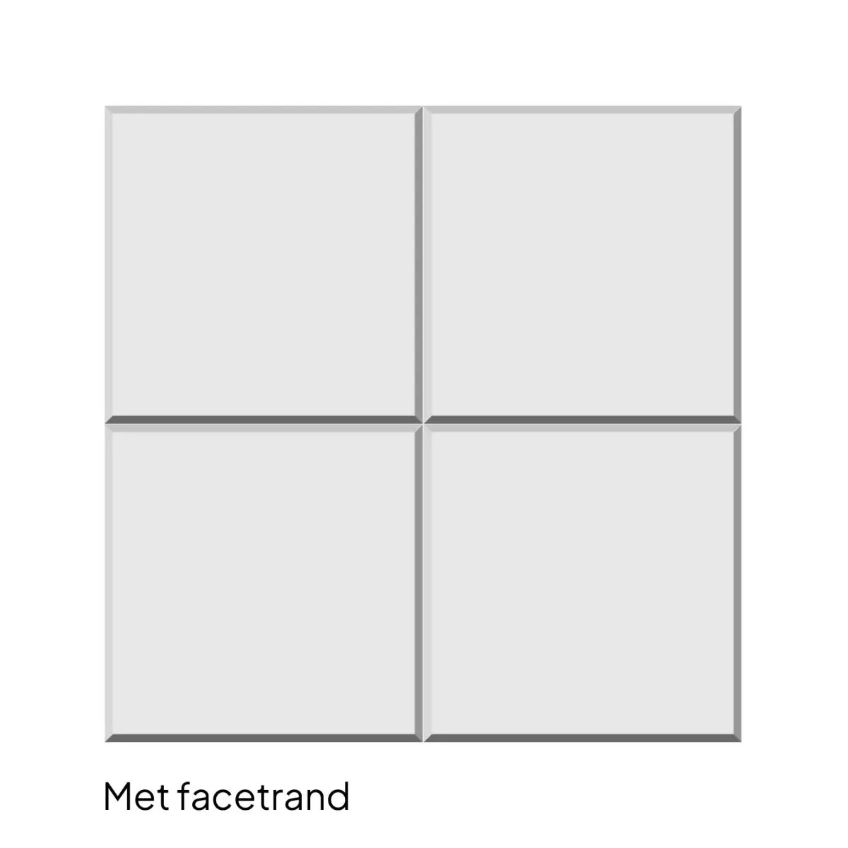 Tegel 30x30x4,5 facet KOMO grijs klein pakket 30x30x4,5cm Grijs
