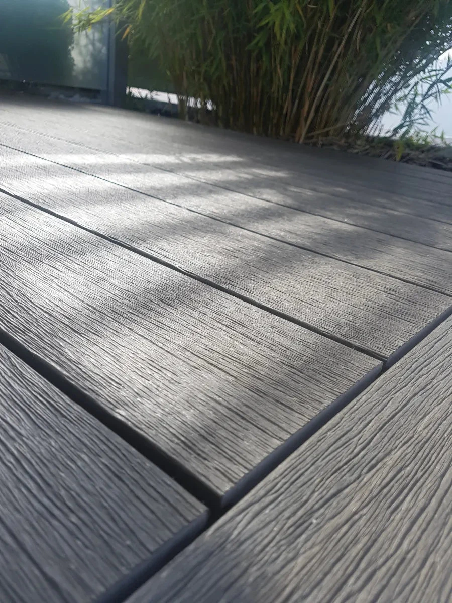 WPC Terrasplank Massief Vintage 2,3x13,8x400cm Lunar Grey/Ce 13.8x2.3x400cm Geel,                                                             Grijs