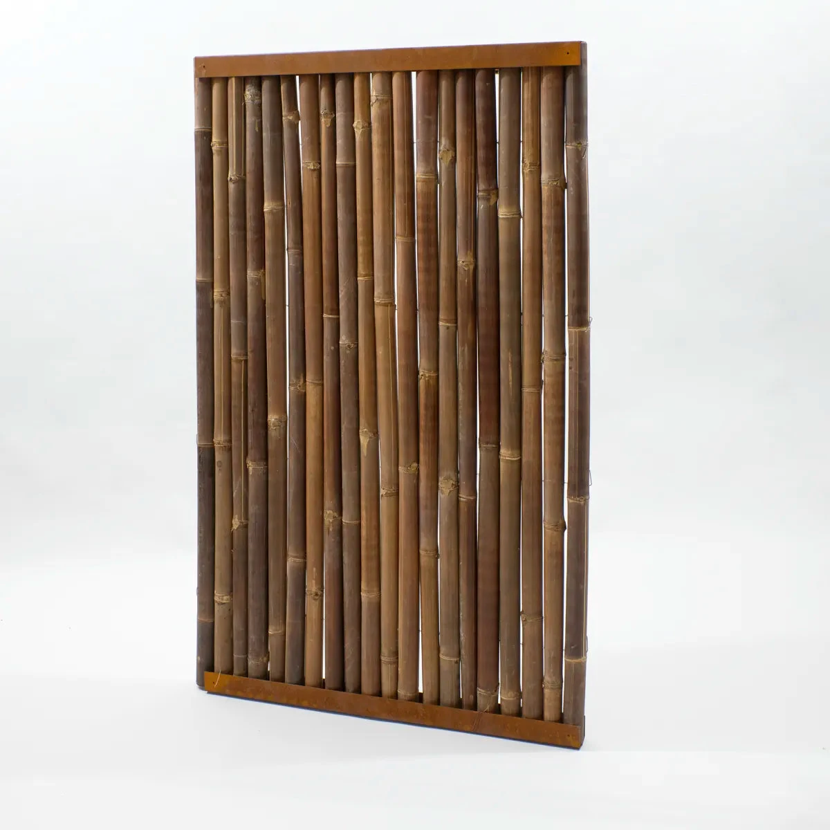 Bamboescherm donker 180x182cm - Cortenstaal