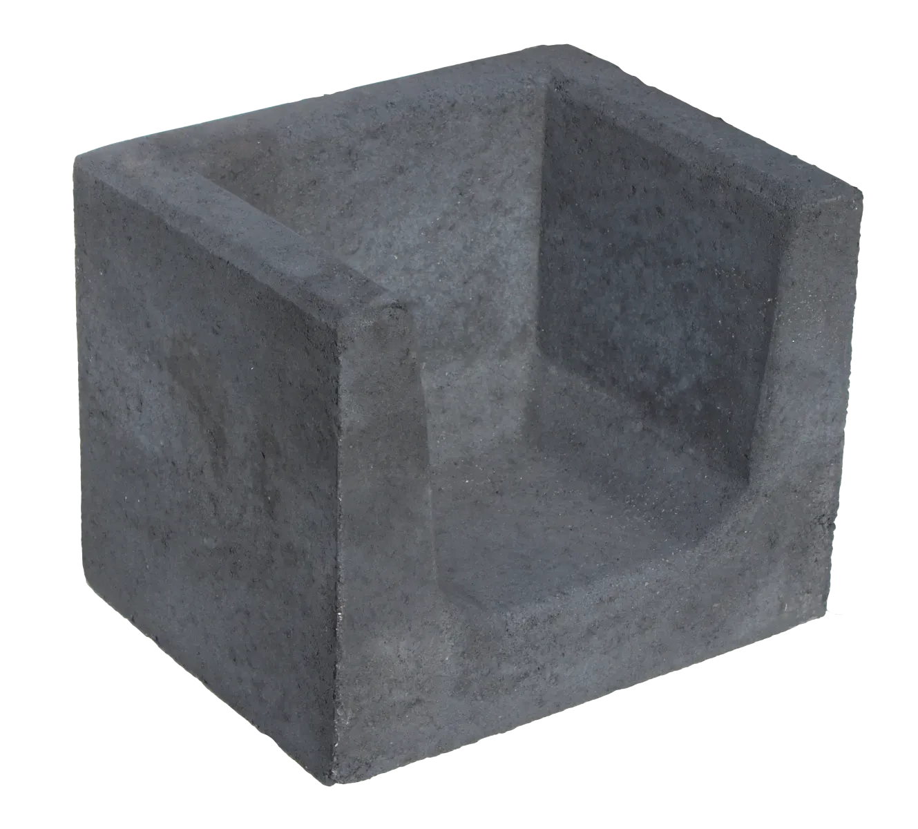 H) Hoek U-element 40x40x50cm Antraciet