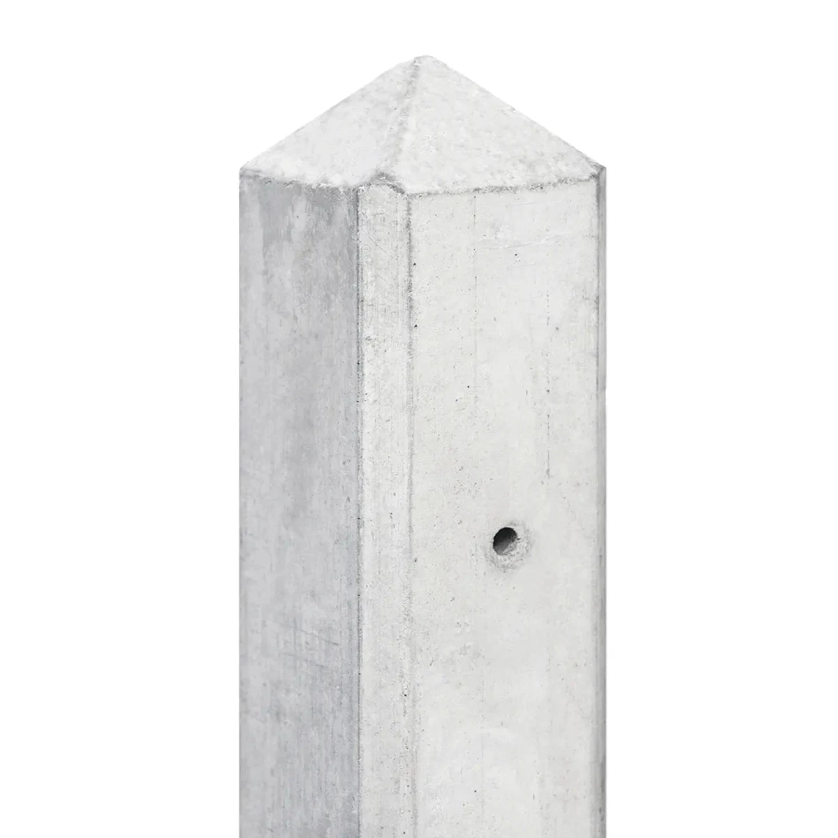 Beton-paal IJssel wit/grijs diamantkop cm eindmodel 10x10x280cm