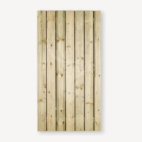 Tuindeur Privacy RVS Inbouwslot Vuren Groen Geimpr 100x190