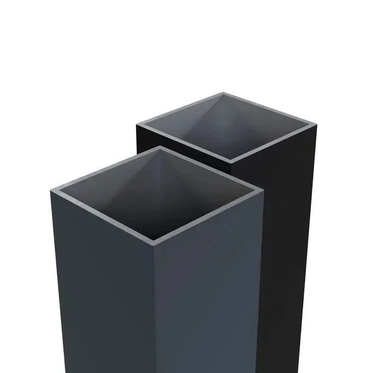 Boston Alu Poortpaal 90x90mm 275cm RAL9005 9x9x275cm Antraciet
