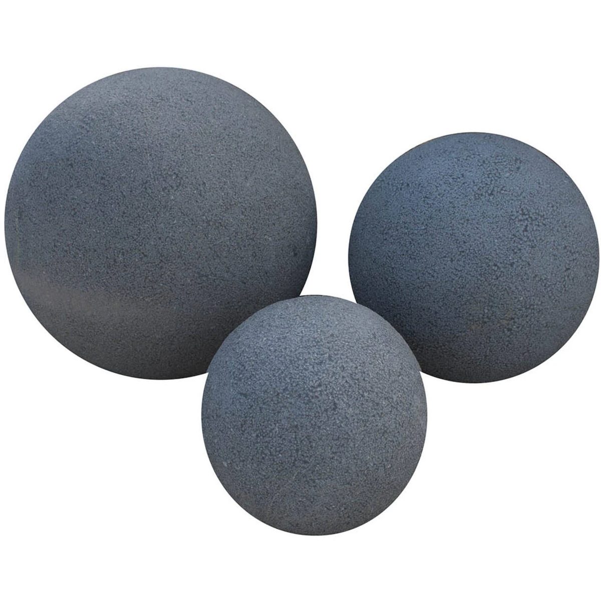 Set bollen Black granite, gebouchardeerd