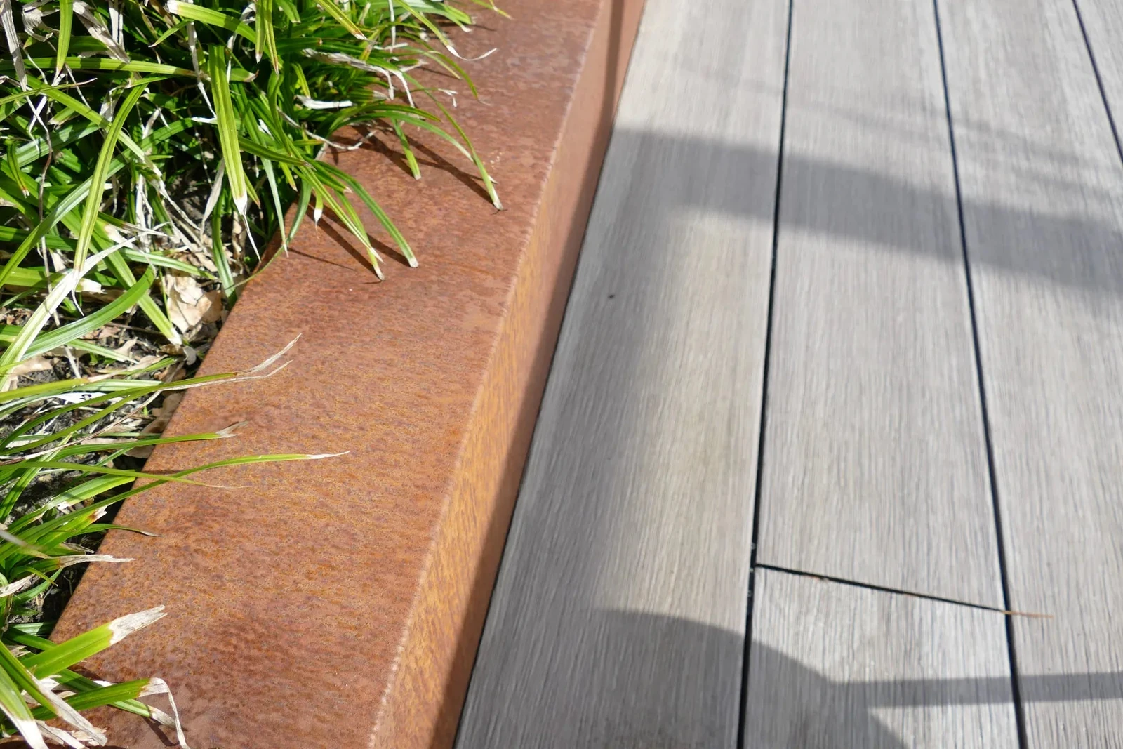 Corten Overzetstuk 15x30x100cm Bruin