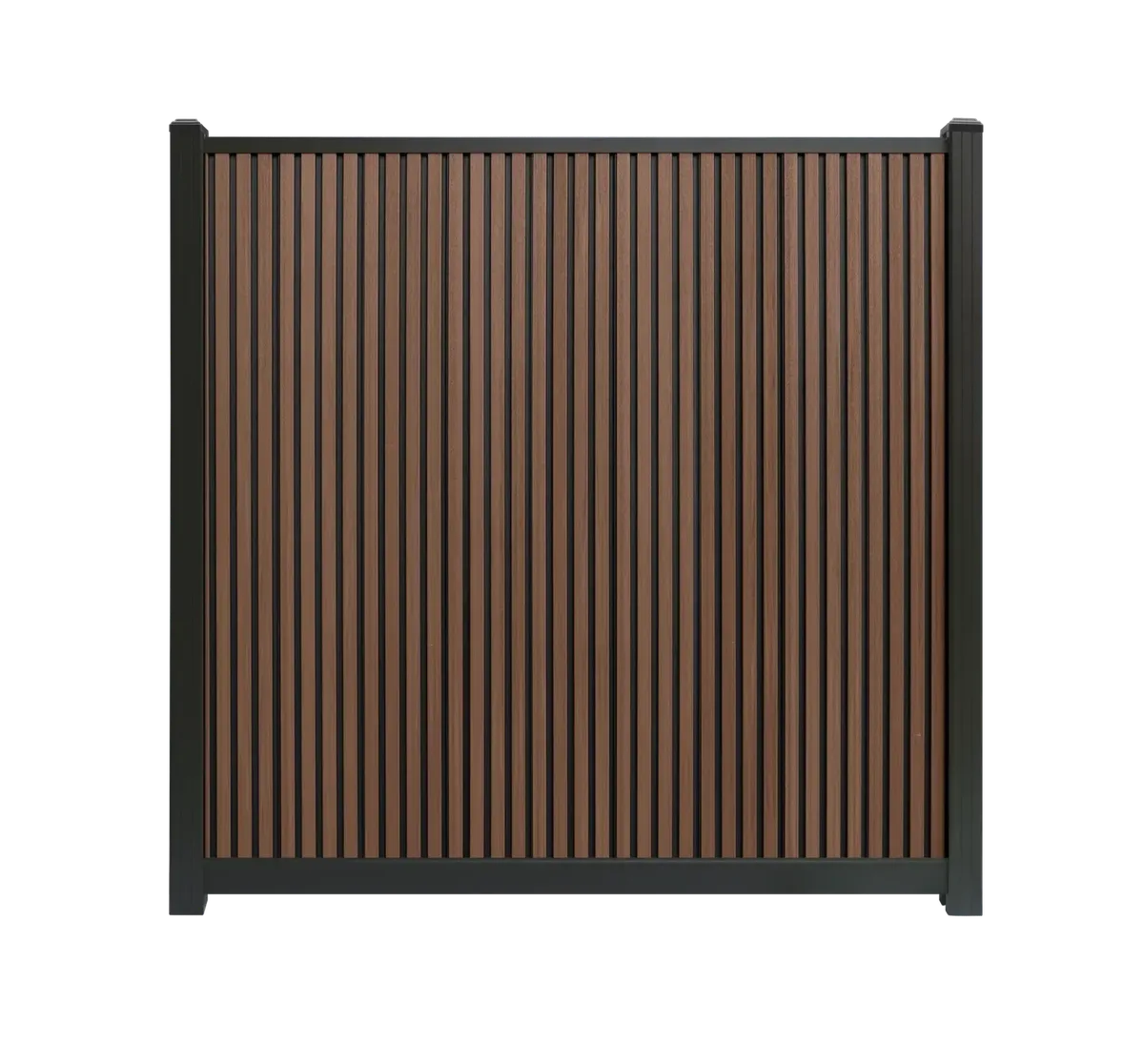 Composiet schutting Rhombus Walnoot Verticaal