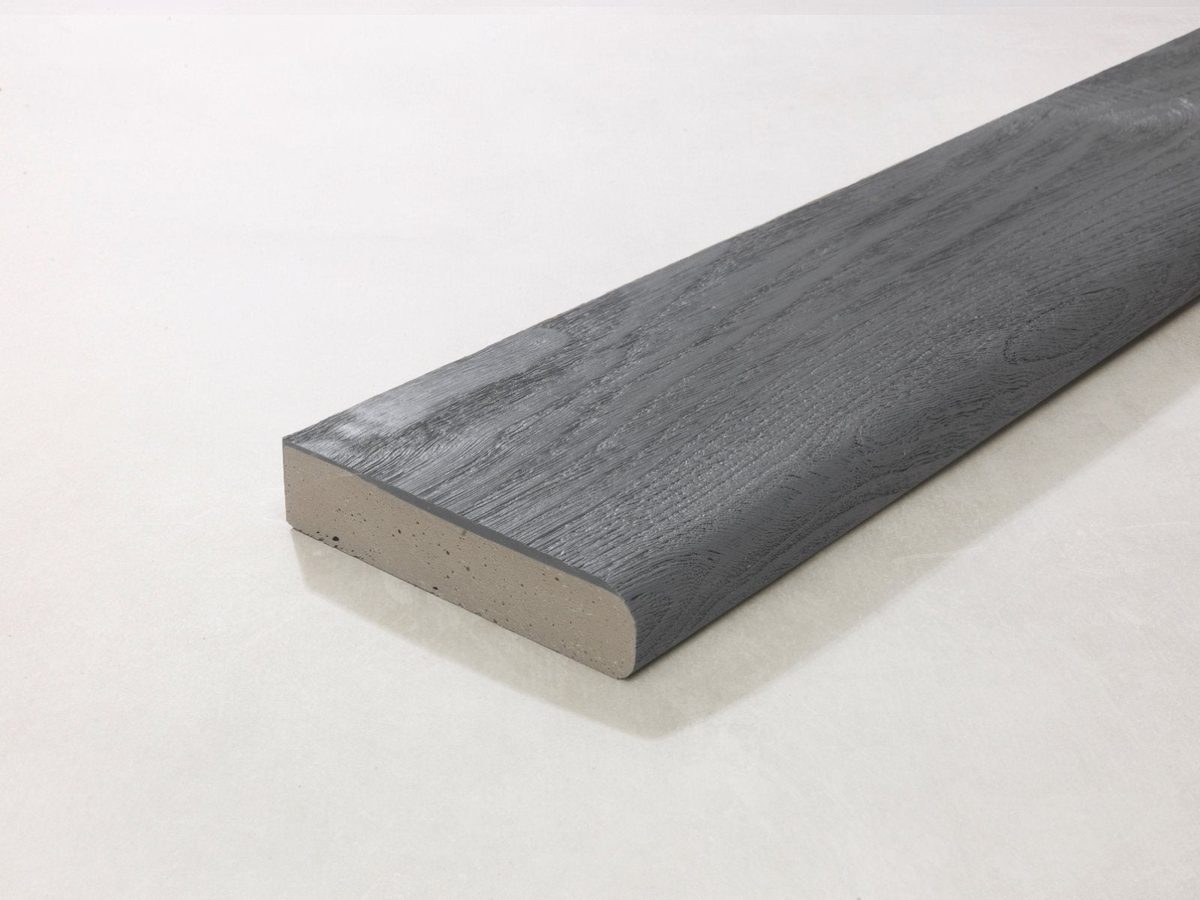 Millboard Bullnose Board Brushed Basalt 3600x150x32mm
