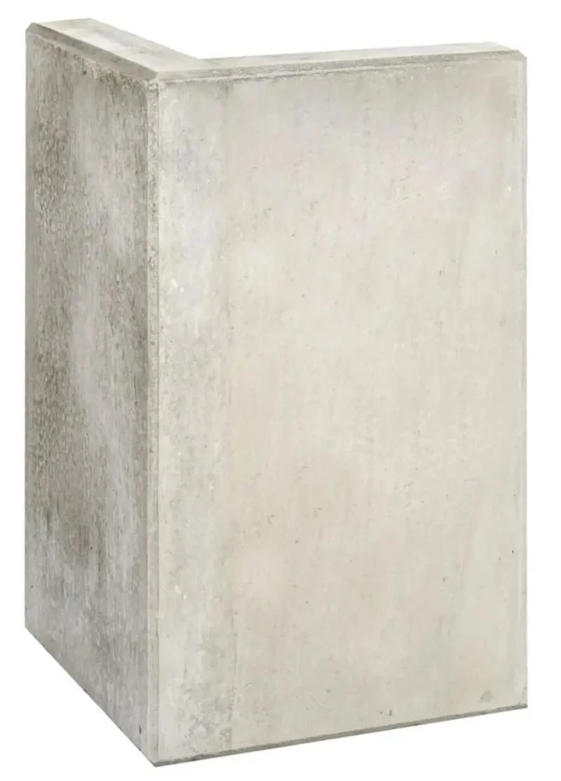 Hoek-L-Elementx10cm Zichtbeton 50x150x50cm Grijs