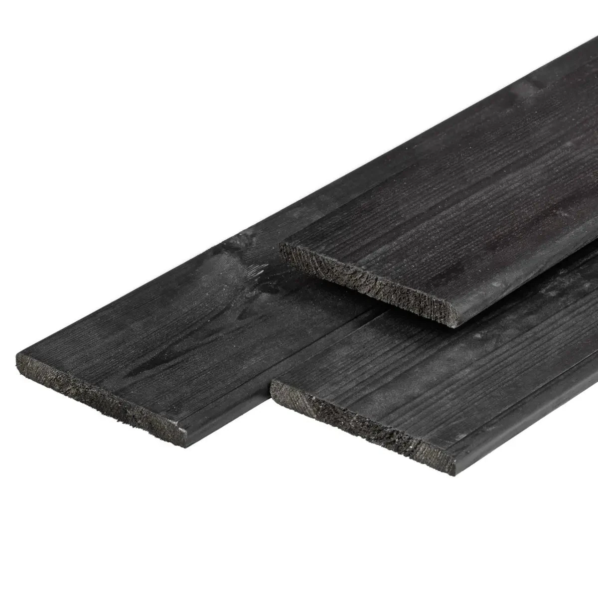 Tuinplank ME-Vuren Zwart gespoten Gedroogd/Gesch. 1,6x14x300