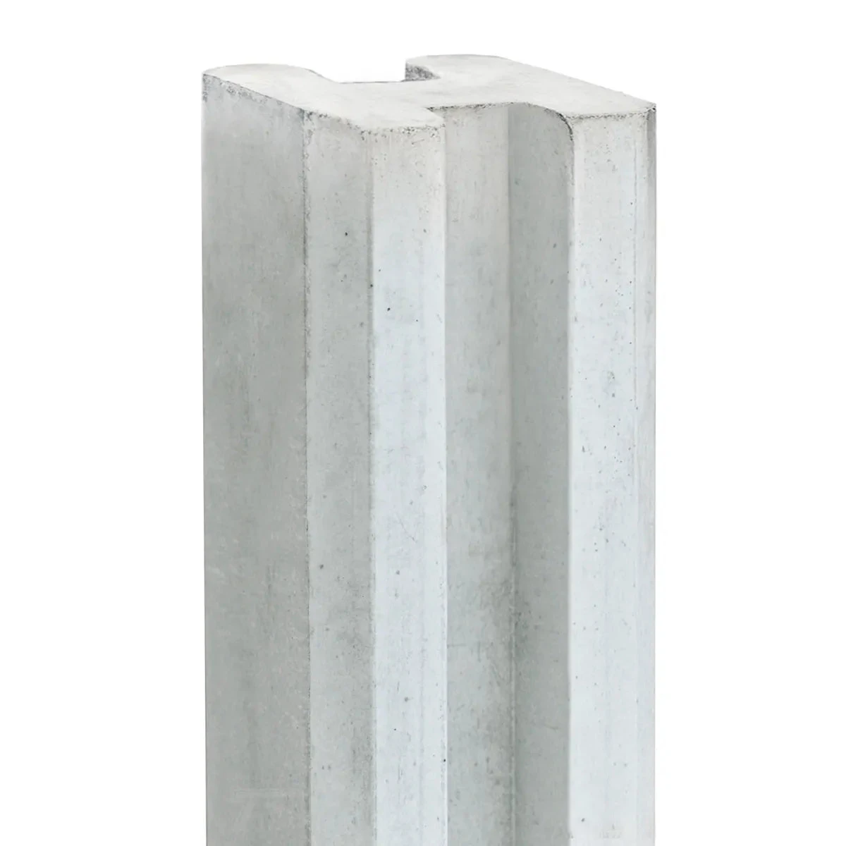Beton-sleufpaal Zaan 10x10x275 wit/grijs Vlakke kop eind 10x10x275cm
