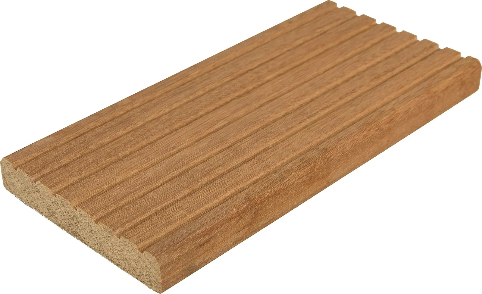 Bangkirai terrasplank glad/grof Basic 14.5x2.5x396cm