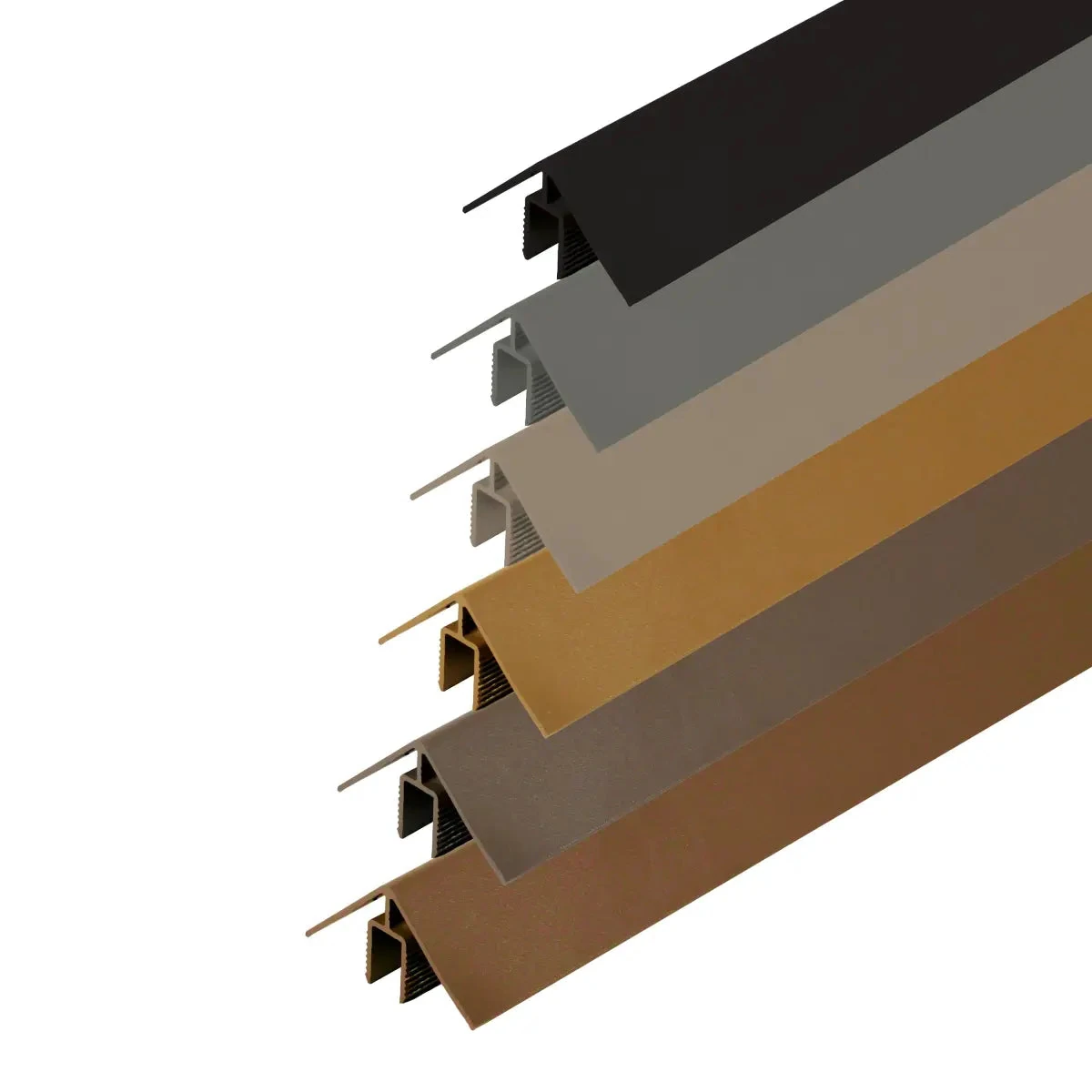WEO Alu Klikprofiel 50x50mm 300cm Ebony Black 5x5x300cm Antraciet