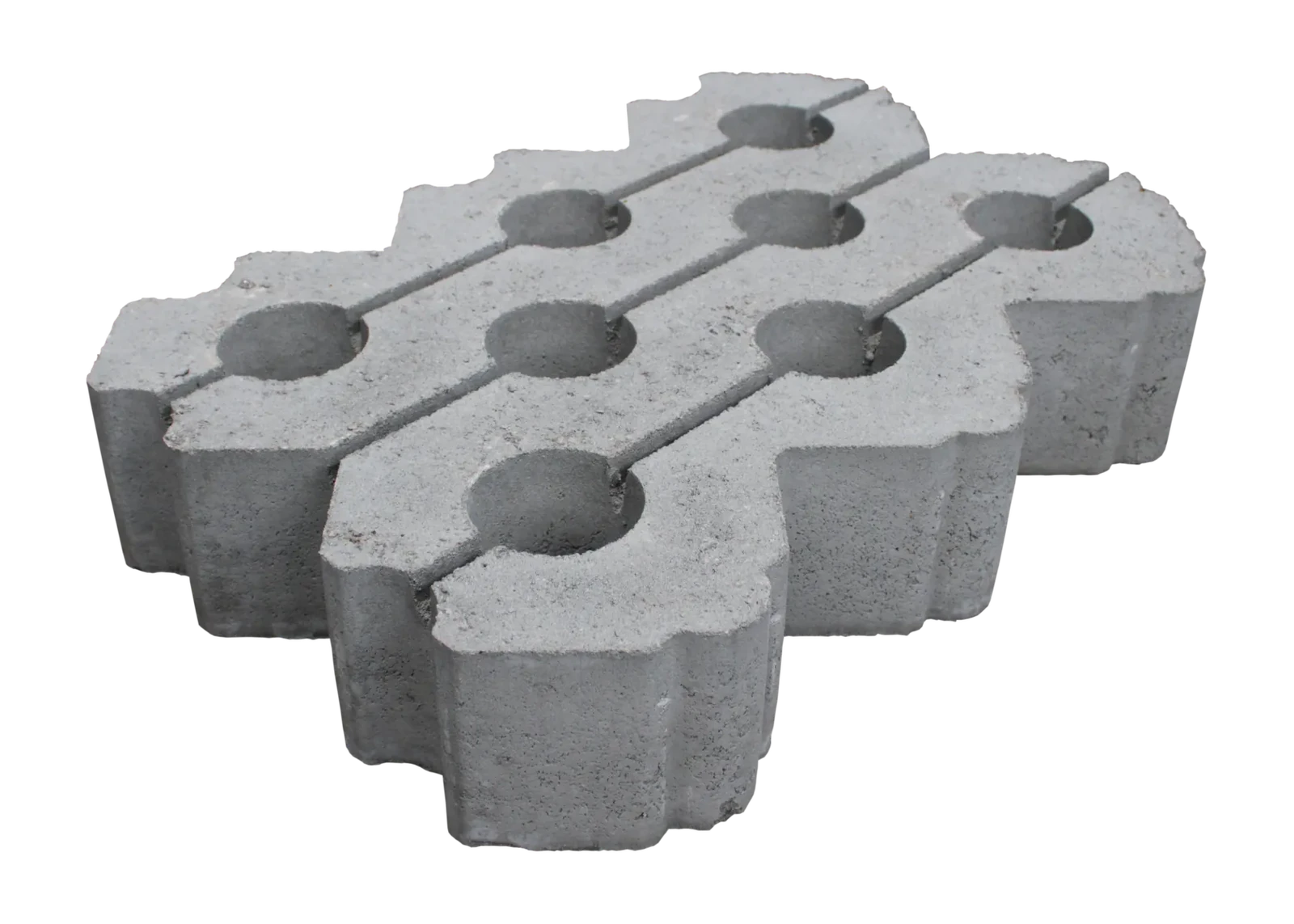 Grasbetontegel type I 40x60x12 GRIJS 03 (bovenzijde vlak + rondom hol-dol) K85912 BK25 GRN+ 60x40x12cm