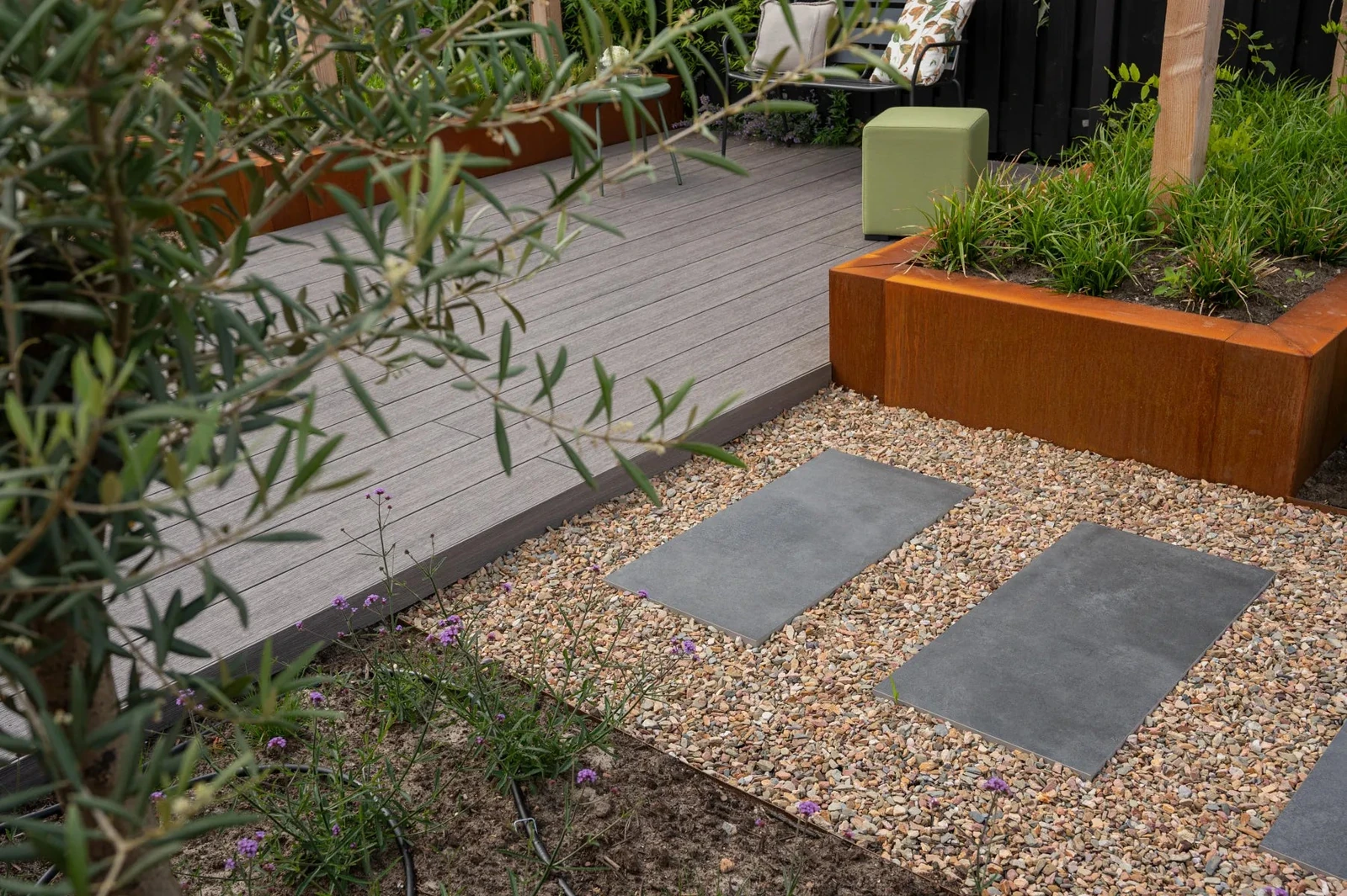 Overzetprofiel Muurblok Hoek Corten 15x45x20cm Bruin