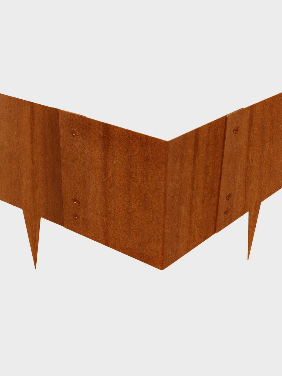 Multi-Edge METAL hoekstuk 27,5cm Cortenstaal
