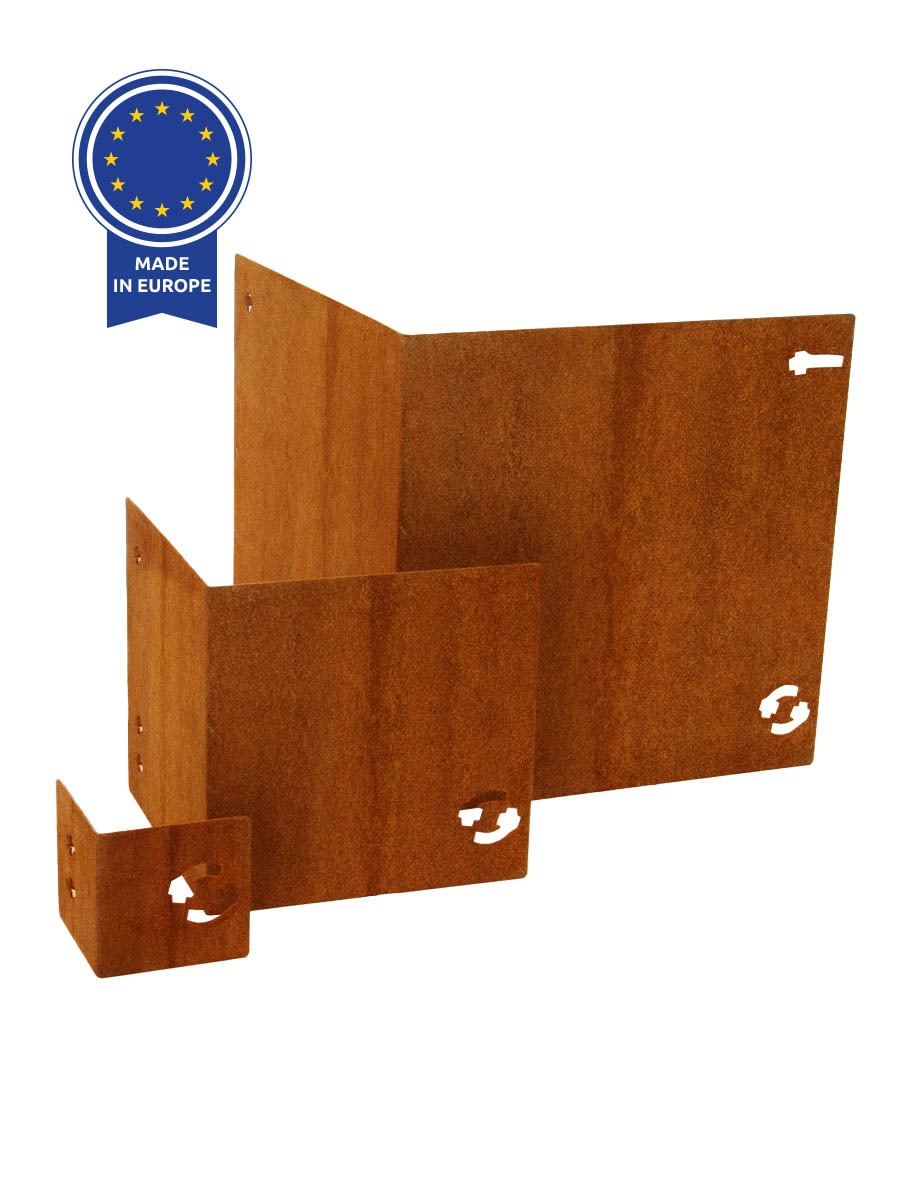 Multi-Edge METAL hoekstuk 7,5cm Cortenstaal