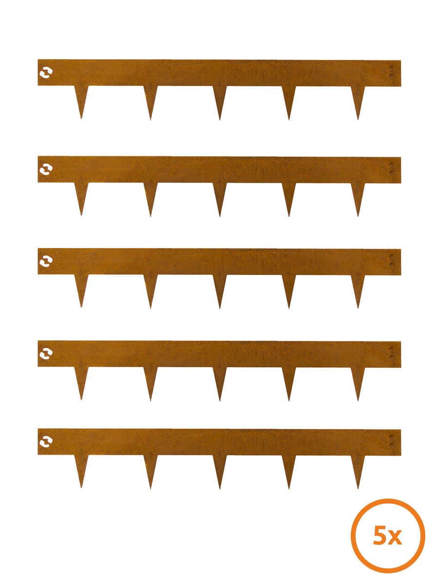 Multi-Edge METAL kantopsluiting 100x17,5cm Cortenstaal (set 5 stuks)