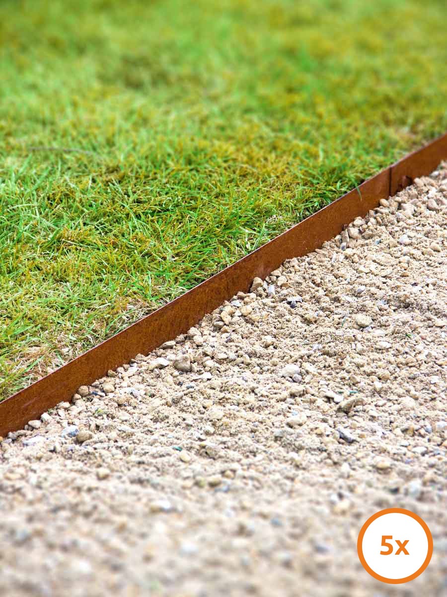 Multi-Edge METAL kantopsluiting 100x17,5cm Cortenstaal (set 5 stuks)