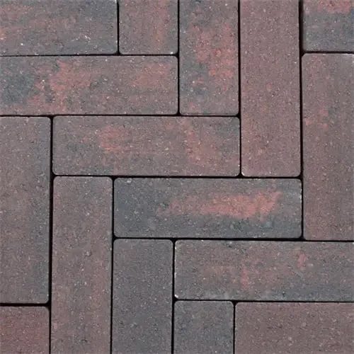 Strackstone Crown GRN+ Dikformaat vlak wijnrood/antraciet genuanceerd KOMO PL2 8x7x21cm