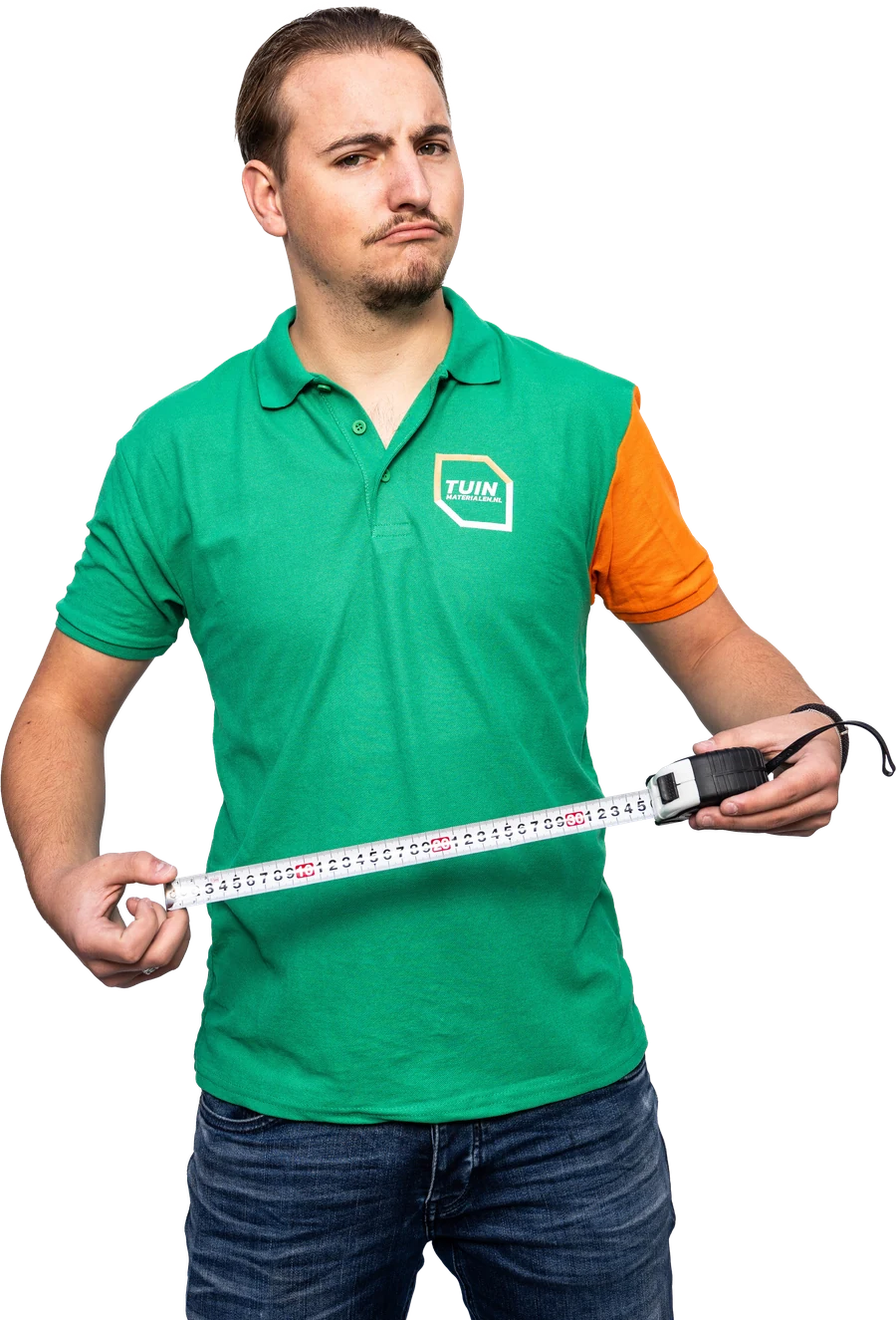 Onze collega helpt je op weg met een meetlint