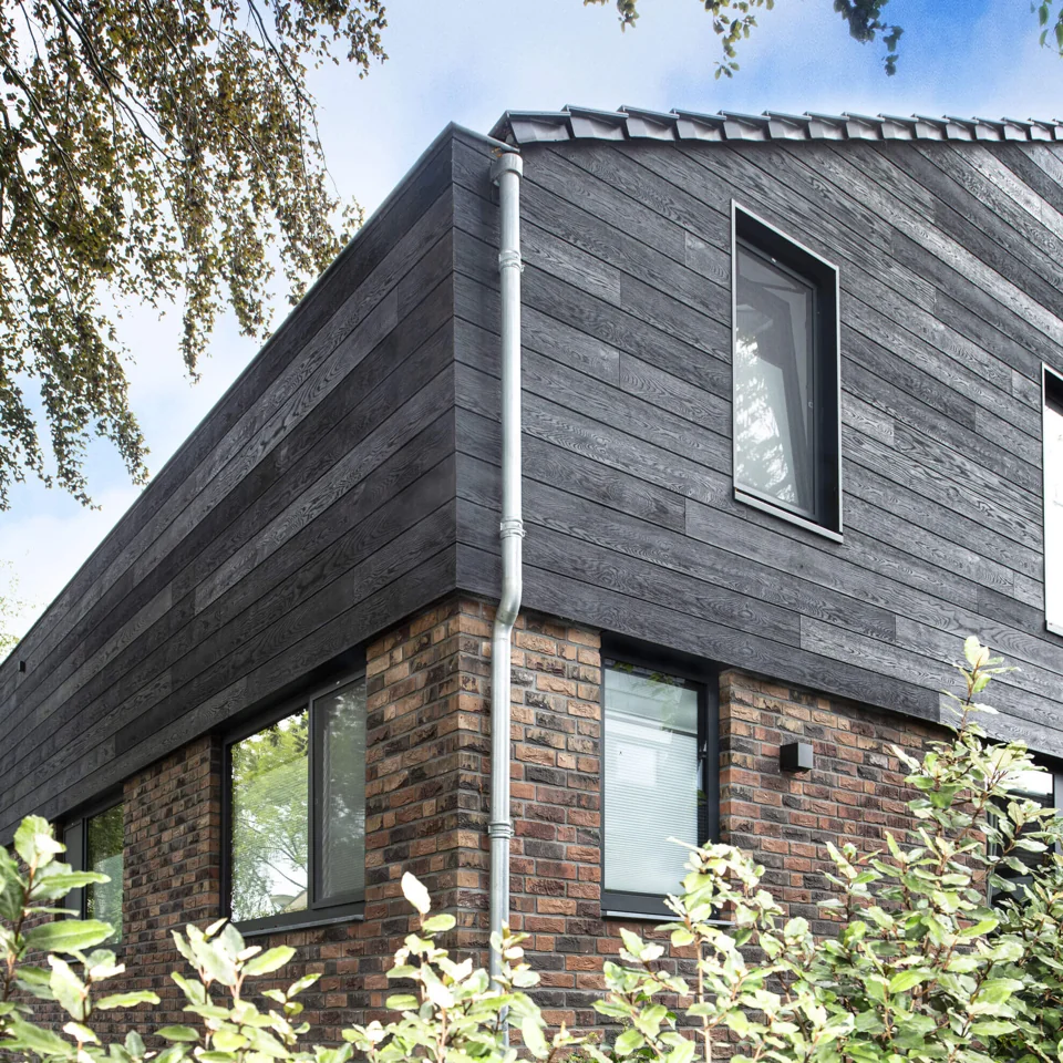 Millboard gevelbekleding met een zichtbaar lijnenspel