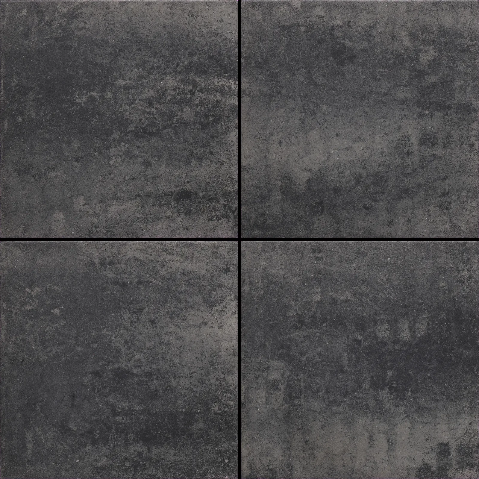 Terrastegel+ Grijs/Zwart 60x60x4