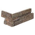 Stone Panels Rusty Quarzite (40+20)x15x1,5-2,5 cm (1 hoek=1 set)