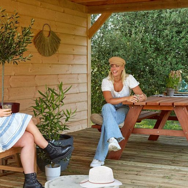 Hardhouten picknicktafel Business