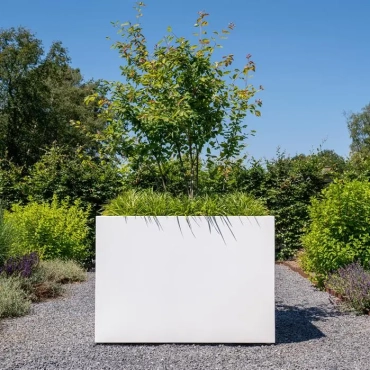 Plantenbak zwart aluminium 100x100x40cm