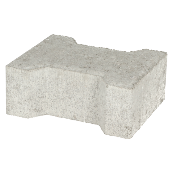 Basicstone H-verbandsteen 20x16,4/11,7x8 normaal facet grijs 1000 KOMO PL1