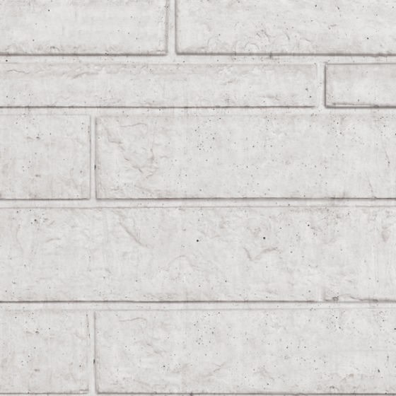 Beton-motiefplaat smal wit/grijs 26x4,8x184cm rotsmotief (F)
