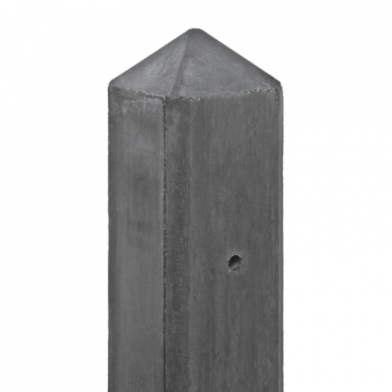 Beton-motiefpaal Schie antrac diamantkop 10x10x280cm H-model
