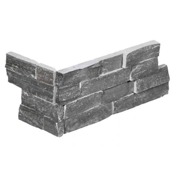 Stone Panels Grey Quarzite (40+20)x15x1,5-2,5 cm (1 hoek=1 set)