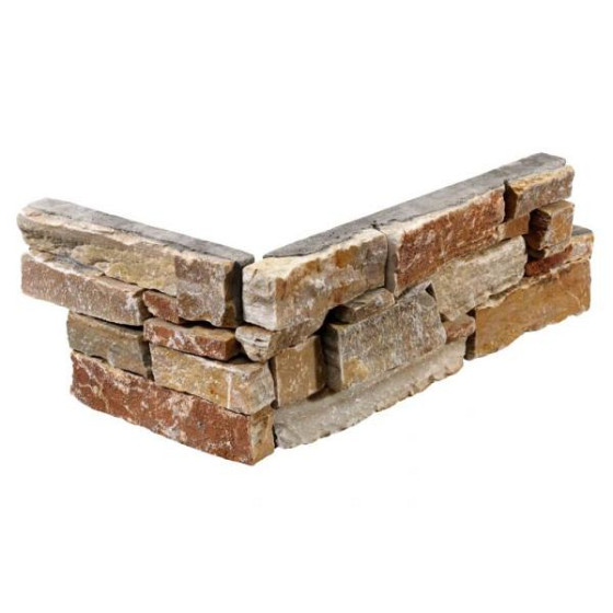 Stone Panels Rustic Terra (40+20)x15x3-4 cm (1 hoek=1 set)