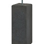 Beton Poer zwart met facet 22x22x58 cm incl verstelbare bev.plaat