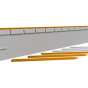 Flexline Borderrand Cortenstaal 15cm lengte 220cm incl. 3 grondpennen en verbindingsplaat