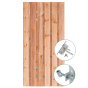 Tuindeur Motala/Kalmar RCW Op Verstelbaar Stalen Frame 11-planks 16x140mm 195x100cm incl. RVS inbouw