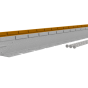 Flexline Borderrand Gegalvaniseerd 7,5cm lengte 220cm incl. 3 grondpennen en verbindingsplaat