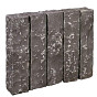 Palissade Vietn. basalt 2.0, zwart, 50x12x12 cm gekloofd